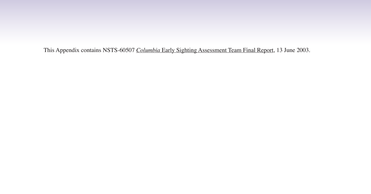 05 E.4 Colombia Early Sighting Assessment Team Final Report